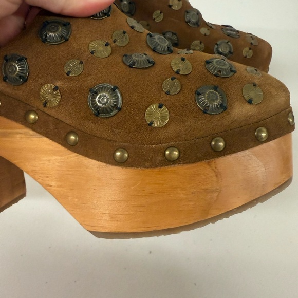 New Free People Claudia Clog Brown Size 39 - Picture 4 of 9